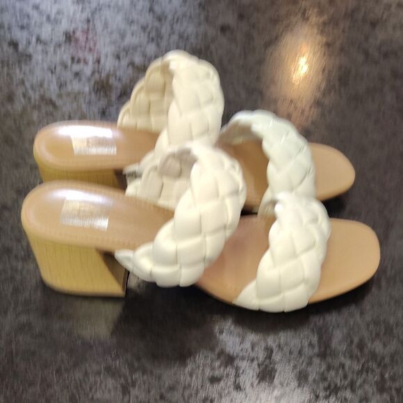 Dolce Vita White Puffy Slide Sandals - Picture 3 of 6